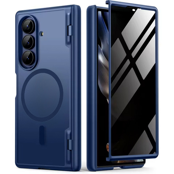Etui do Samsung Galaxy Z Fold 7, Mobosi z ochroną zawiasów, niebieskie