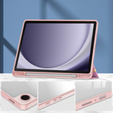 Stylowe etui do Samsung Galaxy Tab A9+ – Smartcase Hybrid Marble różowe