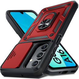 Etui pancerne do Samsung Galaxy A16 / A16 5G, CamShield Slide, czerwone