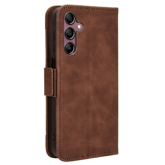 Etui z klapką do Samsung Galaxy A15 4G / 5G, Card Slot, brązowe