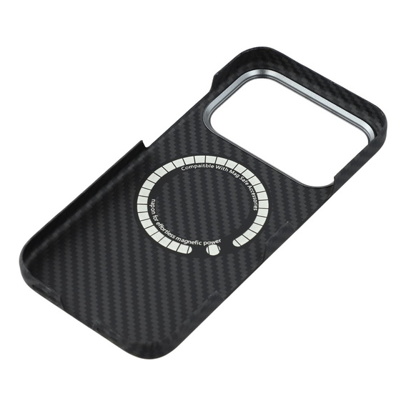 Etui do iPhone 17 Pro, włókno karbonowe, do MagSafe, czarne