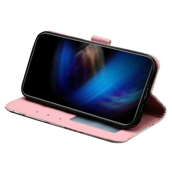 Etui z klapką do Samsung Galaxy A35 5G, Wallet, Roses białe