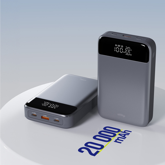 Allity Power Bank do laptopa APB-200 PD QC 130W 19200mAh - szary