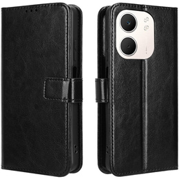 Etui z klapką do Oppo A5x, Crazy Horse Wallet, czarne