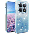 Etui do Xiaomi Redmi Note 15 5G / Poco M8 5G, Glitter Flower, niebieskie