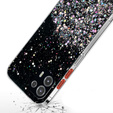 Etui do Motorola Edge 20 Lite, Glittery, czarne