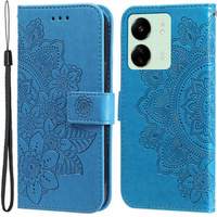 Etui z klapką do Xiaomi Redmi 13C / Poco C65, Mandala, niebieskie