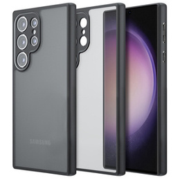 Etui do Samsung Galaxy S24 Ultra, Fusion Hybrid, z ochroną aparatu, przezroczyste / czarne