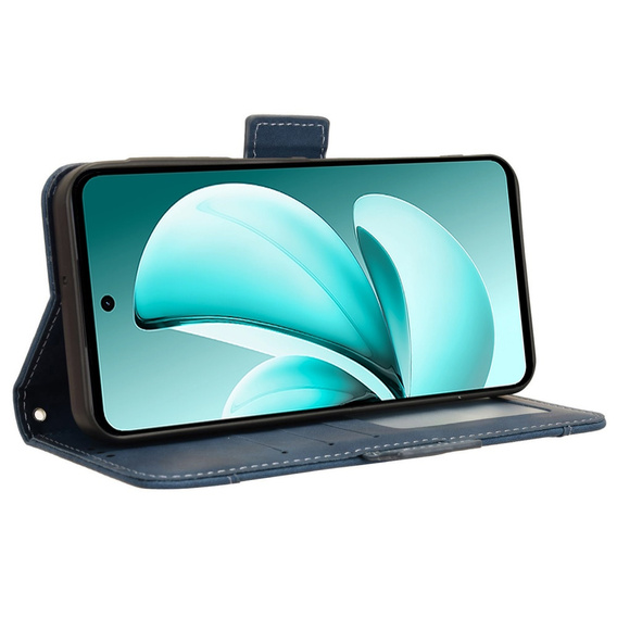 Etui z klapką do Realme C71, Card Slot, granatowe