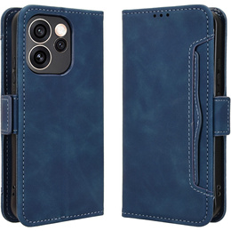 Etui z klapką do Oppo Reno 15 FS, Card Slot, niebieskie