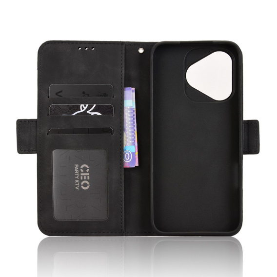 Etui z klapką do Honor 400 Lite, Card Slot, czarne