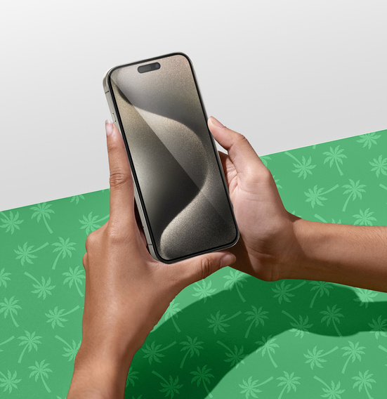 Szkło hartowane 5D Full Glue Smart Palm do iPhone 15 Pro