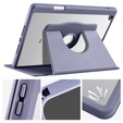 Etui do iPad 10.2" 2021/2020/2019 (9/8/7 gen.), z miejscem na rysik, Obrotowe 360°, Fioletowe