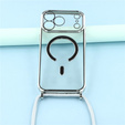 Etui do iPhone 17 Pro Max, Electro MagSafe, srebrne + Smycz