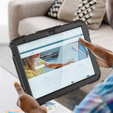 Etui pancerne do iPad 11" 2025 A16 (11 gen.) / 10.9" 2022 (10 gen.) z obrotową podstawką 360°, paskiem na dłoń i paskiem na ramię - czarne