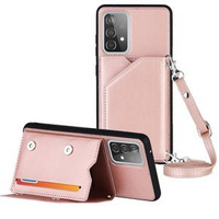 Etui Card Strap do Samsung Galaxy A52 / A52s - Rose Gold