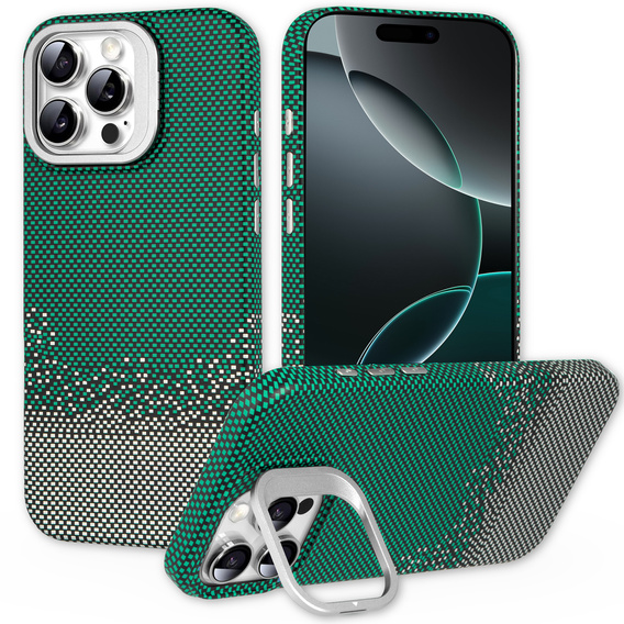 Etui do iPhone 16 Pro, Frame Kickstand, do MagSafe, Sand Green