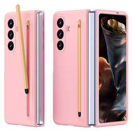 Etui ze szkłem i rysikiem do Samsung Galaxy Z Fold7 – różowe