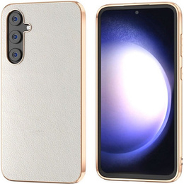 Etui do Samsung Galaxy S23 FE, Cowhide Leather, szare