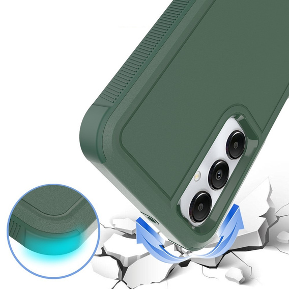Etui pancerne do Samsung Galaxy A05s 4G, Dual Shockproof, zielone