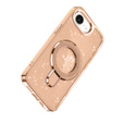 Etui do iPhone 16e, Glittery Magnetic Kickstand, różowe rose gold