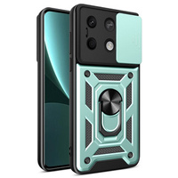 Etui pancerne do Xiaomi Redmi Note 13 5G, CamShield Slide, zielone