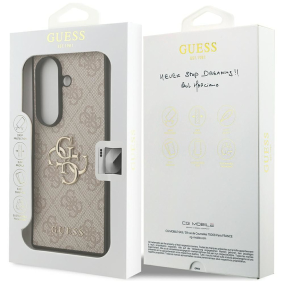 Etui GUESS do Samsung Galaxy Z Fold7, 4G Big Metal Logo, różowe