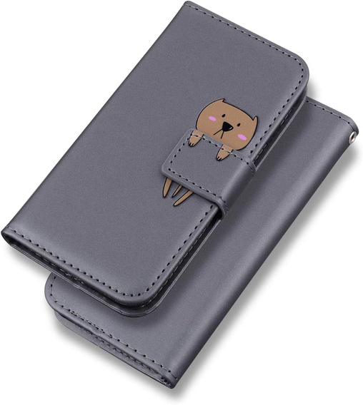 Etui Wallet do Huawei P30 Lite, Teddy, Grey