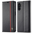 Etui z klapką do Samsung Galaxy A56 5G, Carbon LC.IMEEKE, czarne