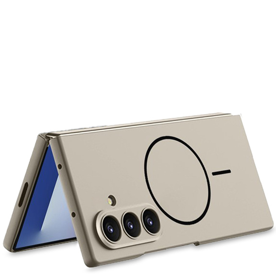 Etui do Samsung Galaxy Z Fold7 5G, GKK Slim Camshield, do MagSafe, tytanowe szare