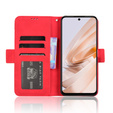 Etui z klapką do Xiaomi Redmi 13, Card Slot, czerwone