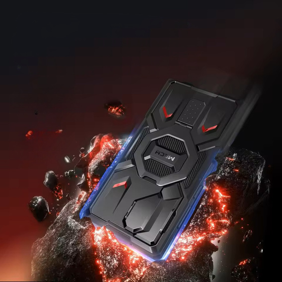 Etui do Samsung Galaxy S25 Ultra, Tongate MECH MagSafe Series, czarne  + Szkło Prywatyzujące