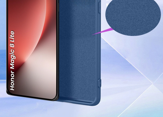 Etui do Honor Magic 8 Lite, Silicone Lite, niebieskie