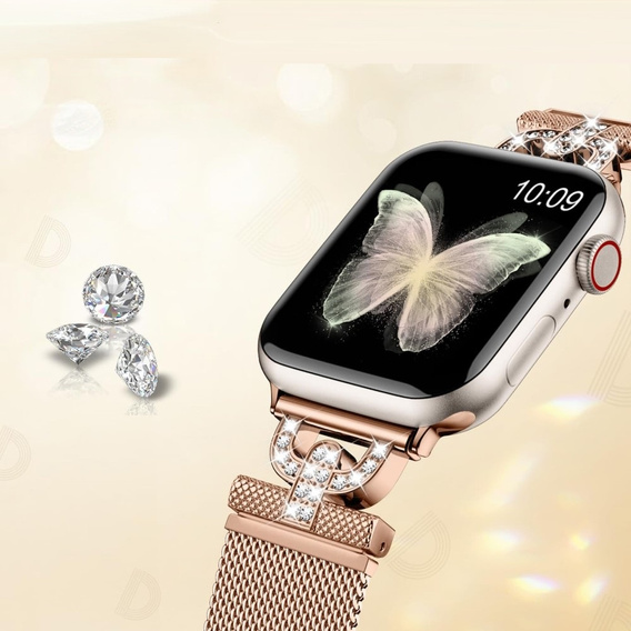 Bransoleta do Apple Watch 1/2/3/4/5/6/7/8/9/10/11/SE 38/40/41/42mm, Różowa rose gold