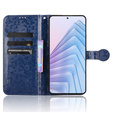 Etui z klapką do Xiaomi Redmi Note 14 4G, Wallet Rhombus, niebieskie