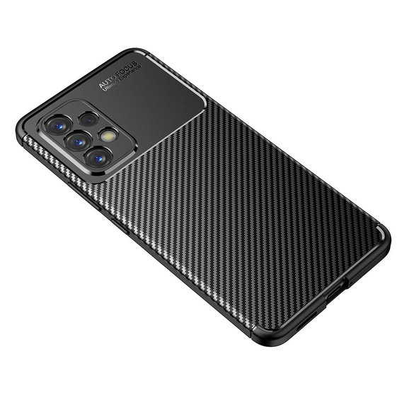 Zestaw Etui Carbon Gel do Samsung Galaxy A53 5G, Czarne + Szkło