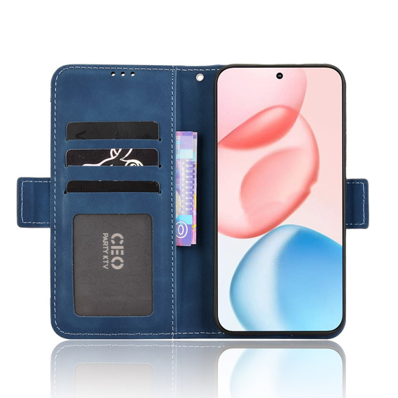 Etui z klapką do Honor 400 5G, Card Slot, granatowe