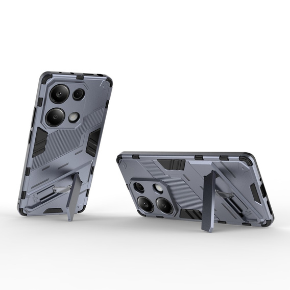 Etui do Xiaomi Redmi Note 13 Pro 4G / Xiaomi Redmi Note 14S / Xiaomi Poco M6 Pro 4G, Military kickstand, granatowe