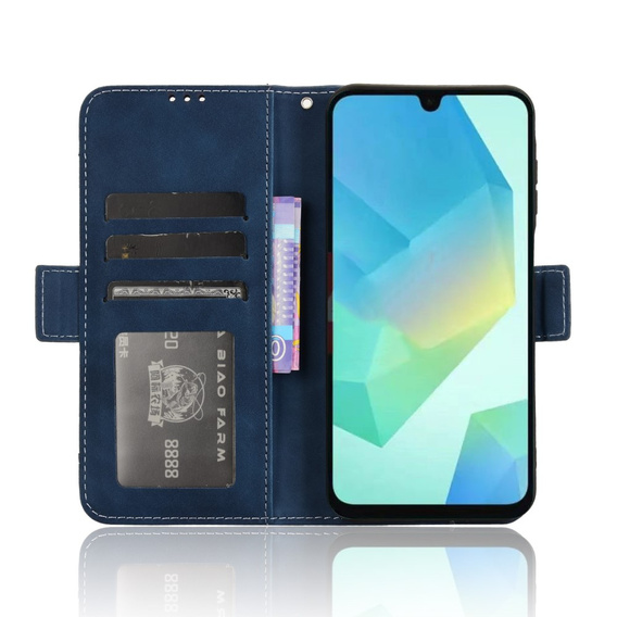 Etui z klapką do Samsung Galaxy A16, Card Slot, granatowe