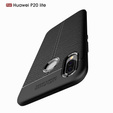 Czarne Etui Football Grain TPU Case do Huawei P20 Lite