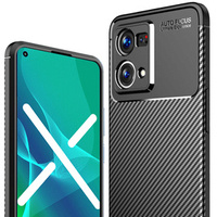 Etui do Oppo Reno7 4G, Carbon Gel, czarne