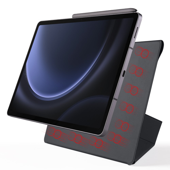 Magnetyczne etui origami do Samsung Galaxy Tab S10 Lite / S10 FE / S9 FE / S9 – czarne