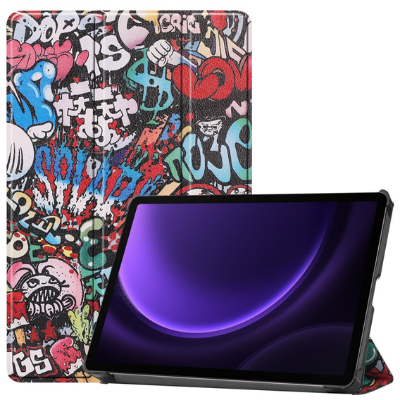 Etui do Samsung Galaxy Tab S9 FE, Smartcase Pen Slot, graffiti