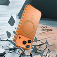 Etui do iPhone 17 Pro, Metal Frame, do MagSafe – pomarańczowe