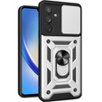 Etui pancerne do Samsung Galaxy M34, CamShield Slide, srebrne