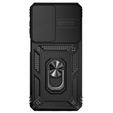 Zestaw Etui pancerne do Samsung Galaxy M33 5G, CamShield Slide, czarne + szkło