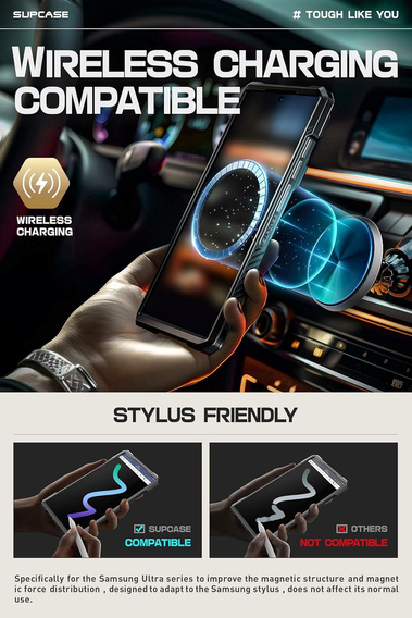 Etui Supcase do Samsung Galaxy S24 Ultra, UB Mag XT, TiGrey
