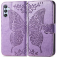 Etui z klapką do Samsung Galaxy A36 5G, Butterfly, fioletowe