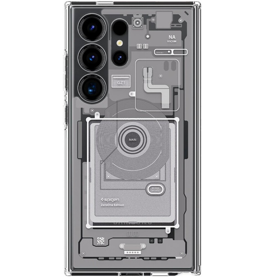 Etui Spigen do Samsung Galaxy S24 Ultra, Ultra Hybrid, Zero One, Białe