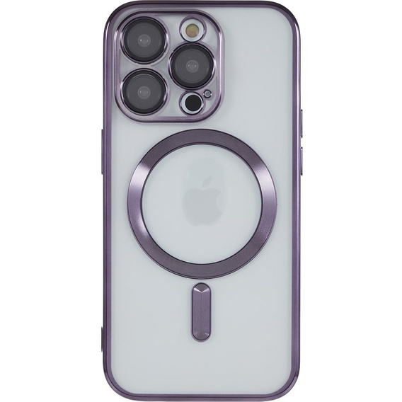 Zestaw Etui do iPhone 14 Pro Max, MagSafe Hybrid, fioletowe + Szkło